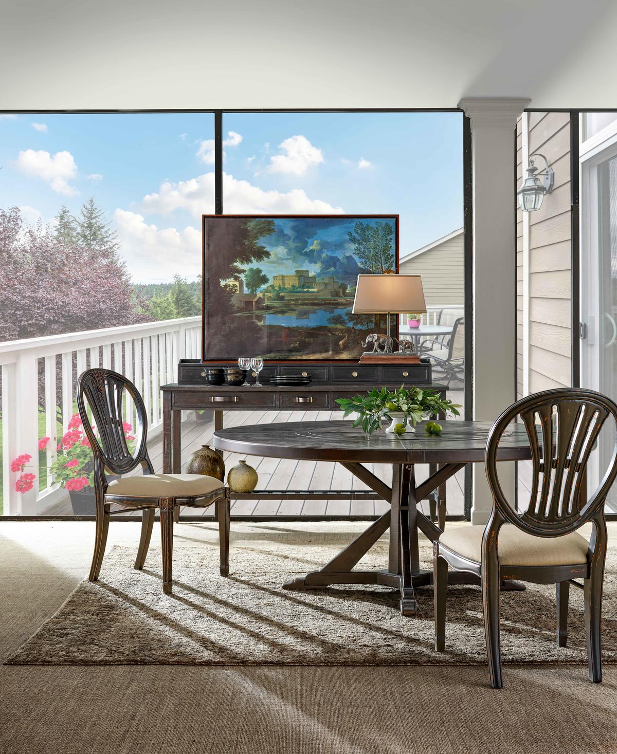 Jonathan Charles | product detail | Country Walnut Round Dining