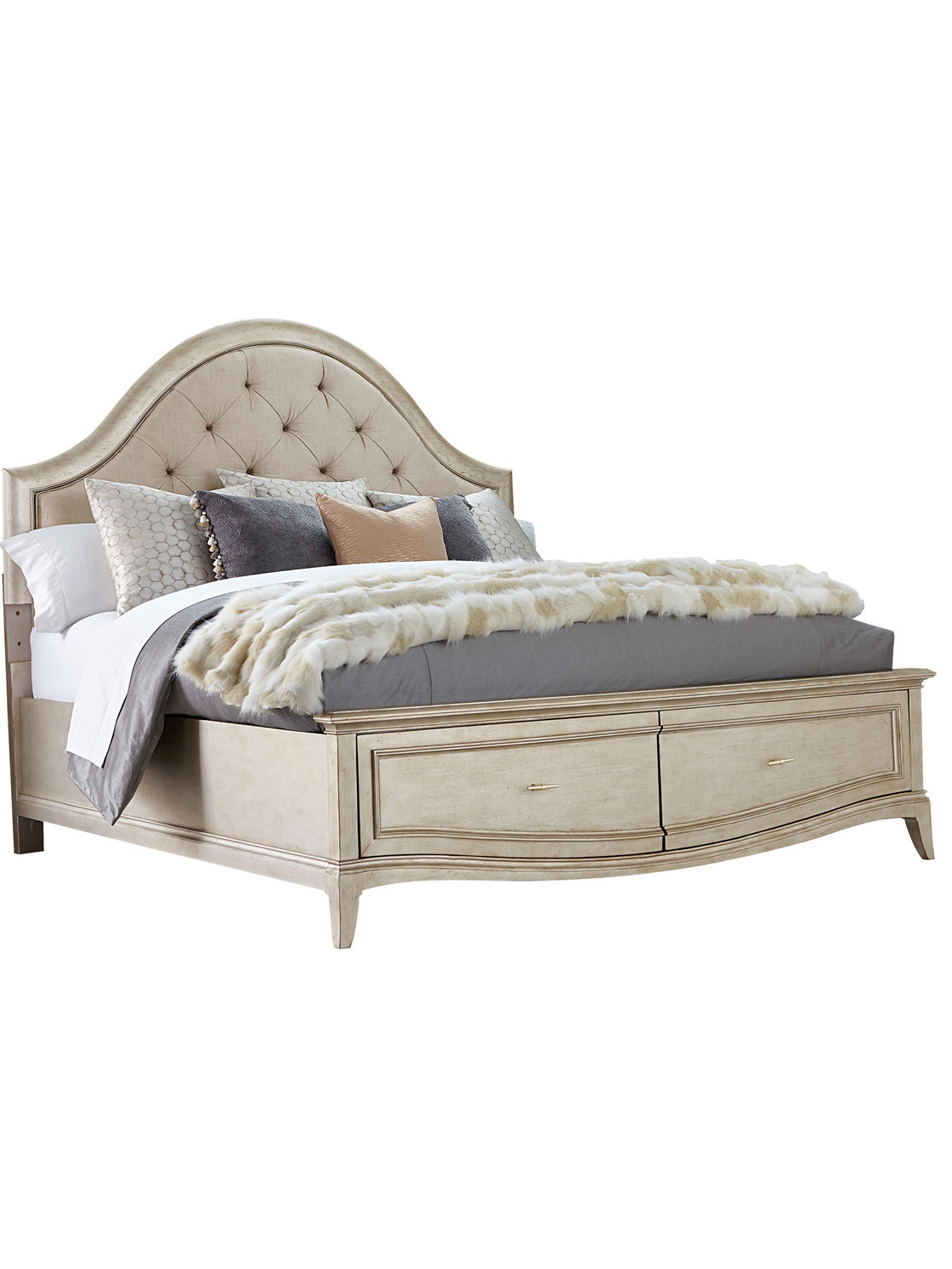 A.R.T. Furniture Starlite Upholstered Panel Storage Bed - Thumbnail 4